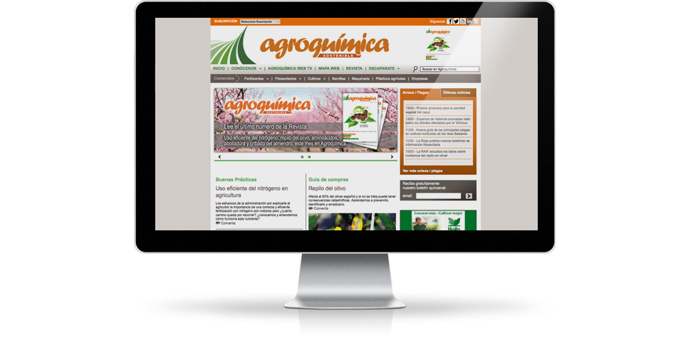 Diseño web y editorial de Agroquímica
